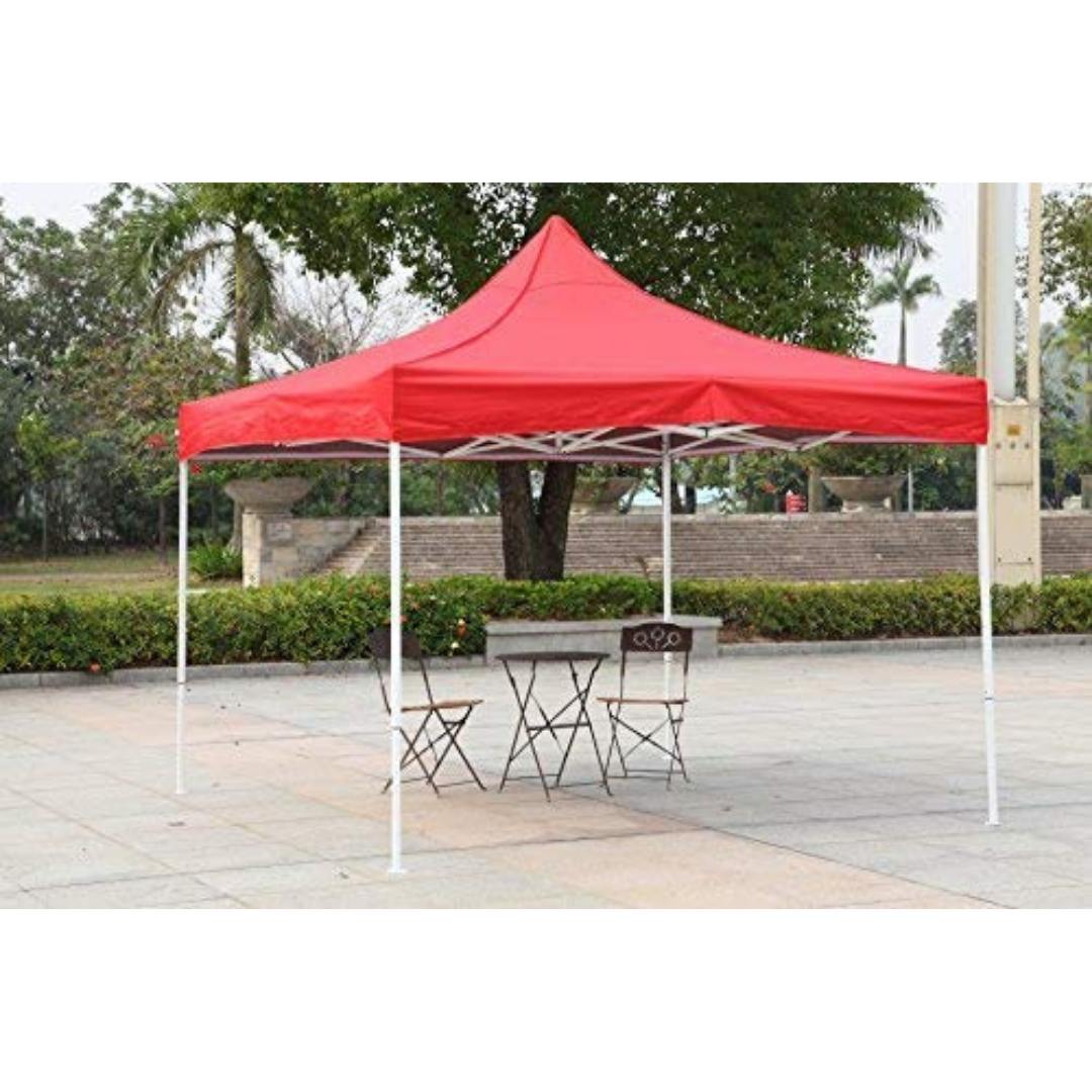 Spacepanda Hogan Instant Gazebo Canopy Tent Premium with Free Cover 2 Minute Easy Installation Portable Tent in Red